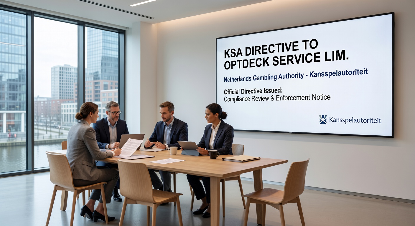 Afbeelding van een boetebrief of rechtbankdocument met het KSA-logo, symboliserend de handhaving tegen illegale goksites