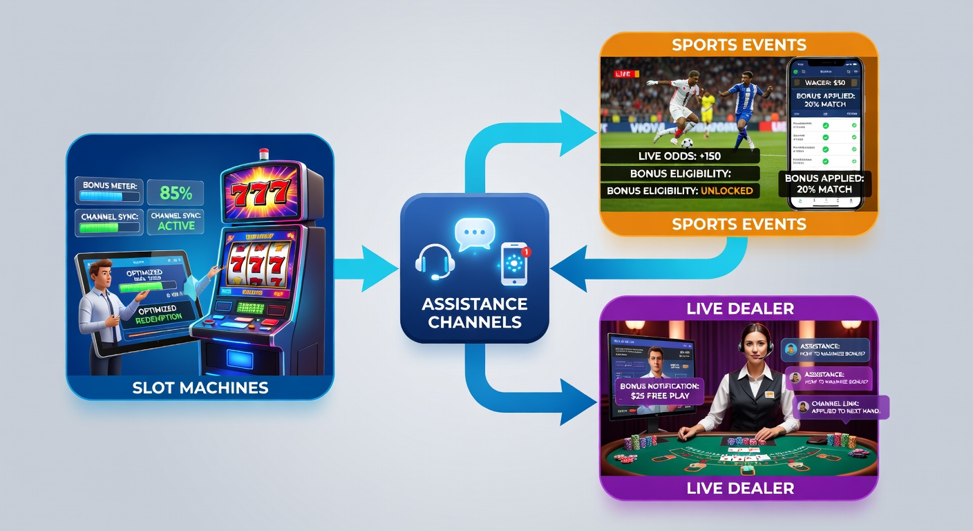 Live dealer tafel met mobiele assistentie overlay voor bonusbeheer