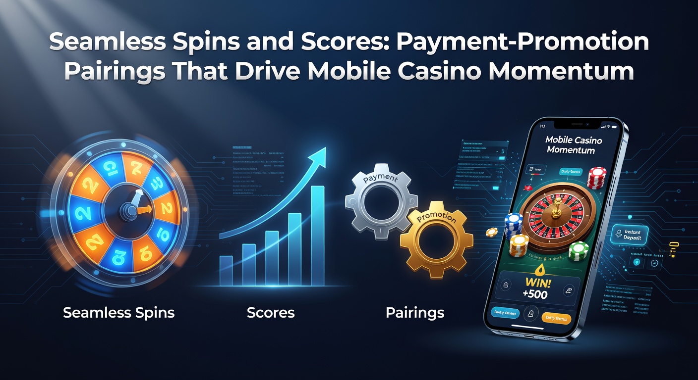 Mobiele casino app met draaiende slots en sportsbook scores op een smartphone scherm, symboliserend naadloze integratie van betalingen en promoties