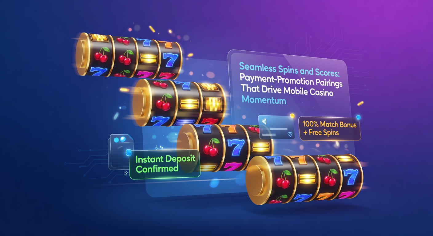 Grafiek met stijgende lijnen van mobiele casino retentie en revenue door payment-promotion integraties, met icons van slots en sportweddenschappen