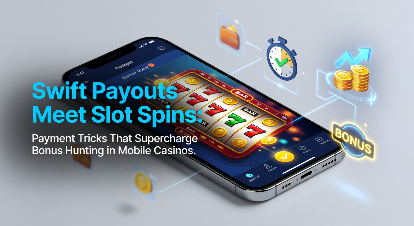 Mobiele casino speler die snel een uitbetaling ontvangt terwijl slots draaien, met focus op betaalapps en bonussen