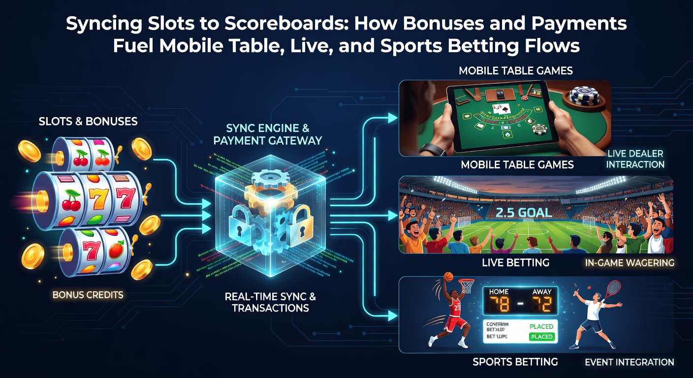 Mobiele gokschermen met slots, live tafels en sportweddenschappen die bonussen en snelle betalingen tonen in actie